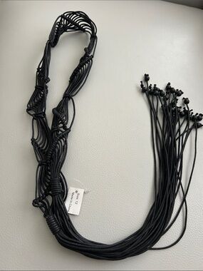 Black Multi-Strand Knot Belt